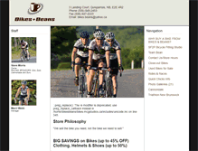 Tablet Screenshot of bikesandbeansnb.com